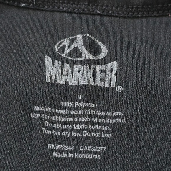 Marker Performance Men's Size Medium Long Sleeve Athletic Shirt Black - Picture 3 of 5